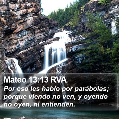Mateo 13:13 RVA Bible Verse Image
