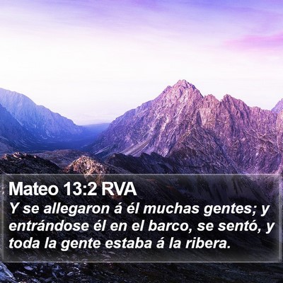 Mateo 13:2 RVA Bible Verse Image