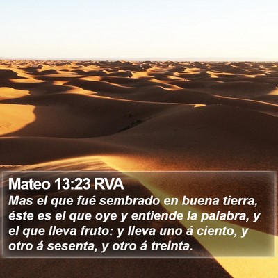 Mateo 13:23 RVA Bible Verse Image