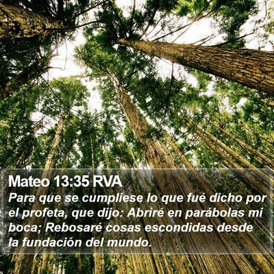 Mateo 13:35 RVA Bible Verse Image