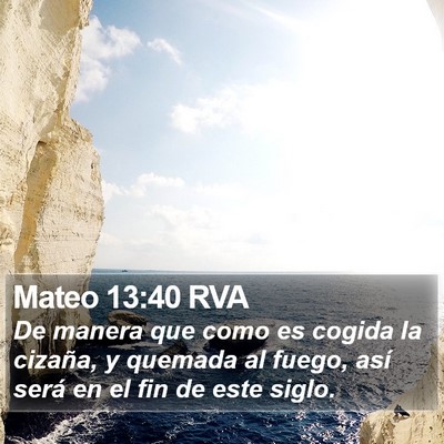 Mateo 13:40 RVA Bible Verse Image