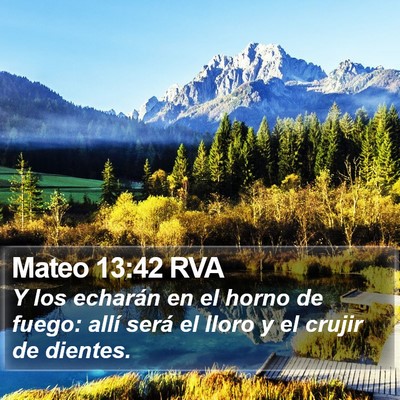 Mateo 13:42 RVA Bible Verse Image