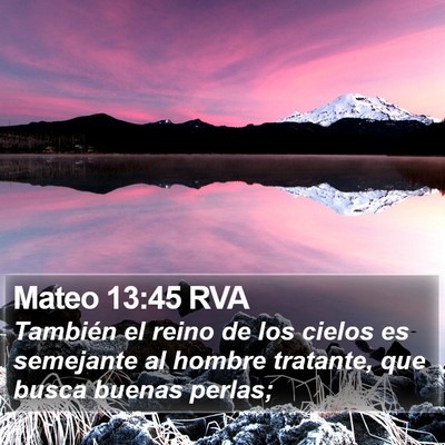 Mateo 13:45 RVA Bible Verse Image