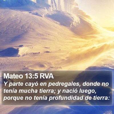Mateo 13:5 RVA Bible Verse Image