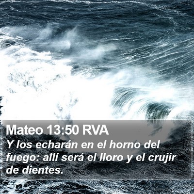 Mateo 13:50 RVA Bible Verse Image