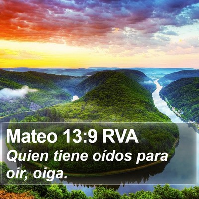 Mateo 13:9 RVA Bible Verse Image