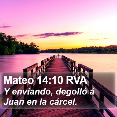 Mateo 14:10 RVA Bible Verse Image