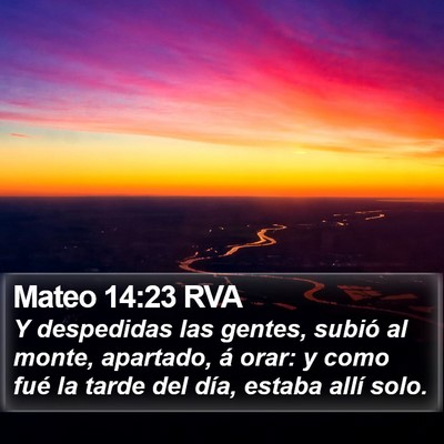 Mateo 14:23 RVA Bible Verse Image