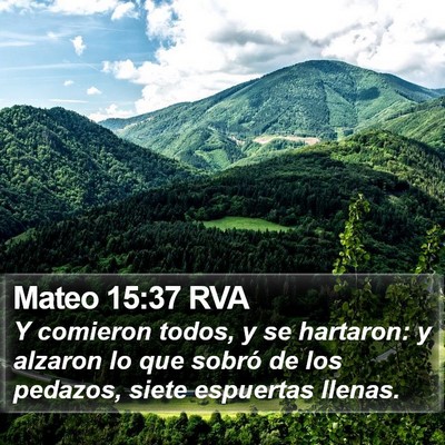 Mateo 15:37 RVA Bible Verse Image