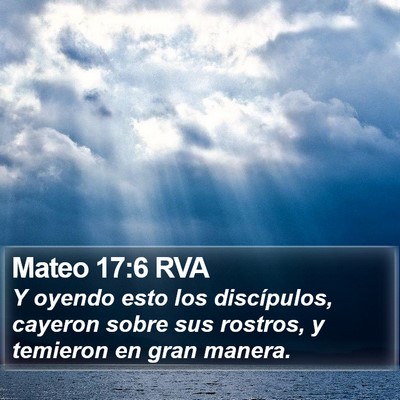 Mateo 17:6 RVA Bible Verse Image