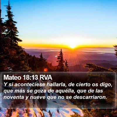 Mateo 18:13 RVA Bible Verse Image