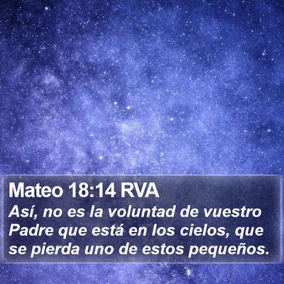 Mateo 18:14 RVA Bible Verse Image