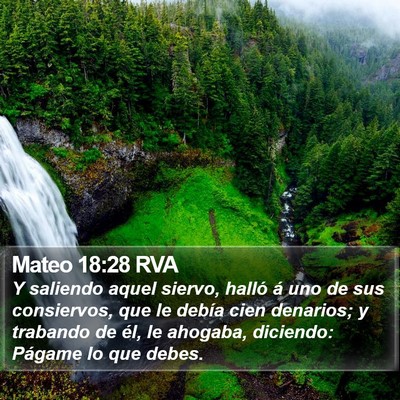 Mateo 18:28 RVA Bible Verse Image