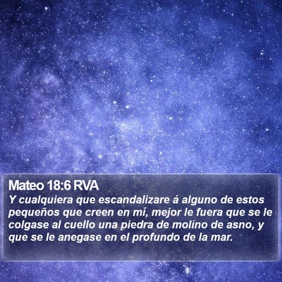 Mateo 18:6 RVA Bible Verse Image