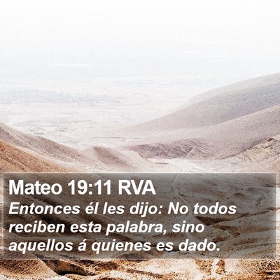 Mateo 19:11 RVA Bible Verse Image