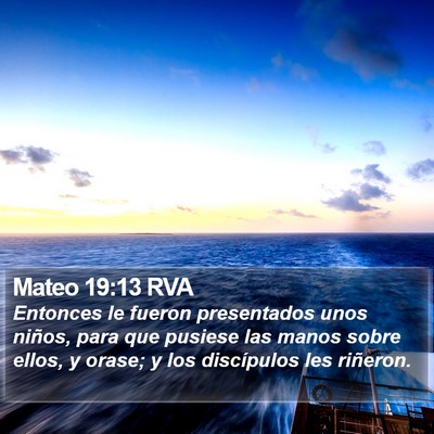 Mateo 19:13 RVA Bible Verse Image