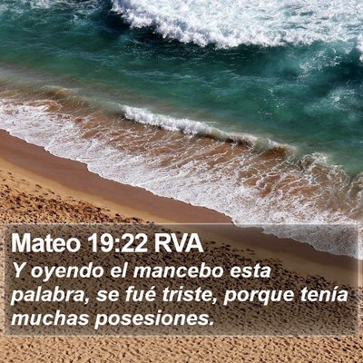Mateo 19:22 RVA Bible Verse Image