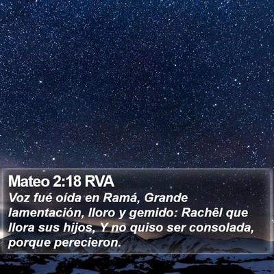 Mateo 2:18 RVA Bible Verse Image