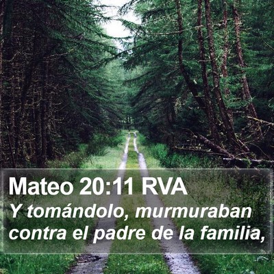 Mateo 20:11 RVA Bible Verse Image