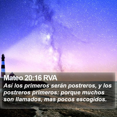 Mateo 20:16 RVA Bible Verse Image