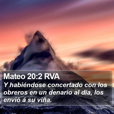 Mateo 20:2 RVA Bible Verse Image