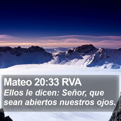 Mateo 20:33 RVA Bible Verse Image