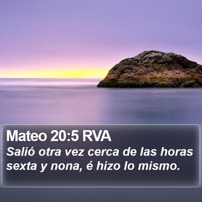 Mateo 20:5 RVA Bible Verse Image