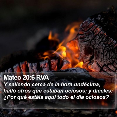 Mateo 20:6 RVA Bible Verse Image
