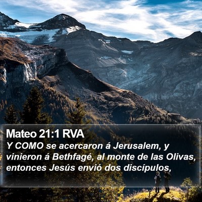 Mateo 21:1 RVA Bible Verse Image