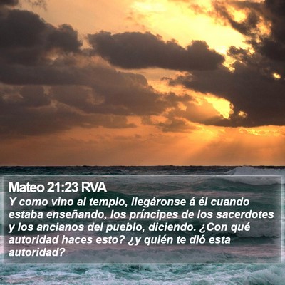 Mateo 21:23 RVA Bible Verse Image