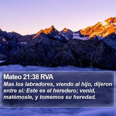 Mateo 21:38 RVA Bible Verse Image
