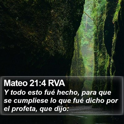 Mateo 21:4 RVA Bible Verse Image