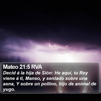 Mateo 21:5 RVA Bible Verse Image