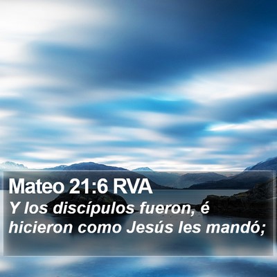 Mateo 21:6 RVA Bible Verse Image
