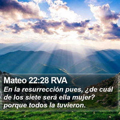Mateo 22:28 RVA Bible Verse Image