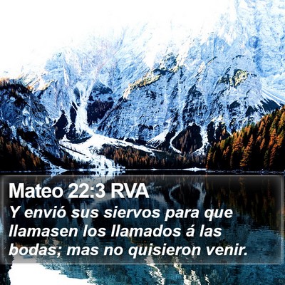Mateo 22:3 RVA Bible Verse Image
