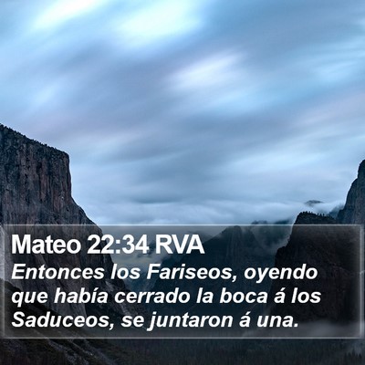 Mateo 22:34 RVA Bible Verse Image