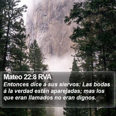 Mateo 22:8 RVA Bible Verse Image