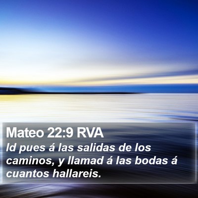 Mateo 22:9 RVA Bible Verse Image