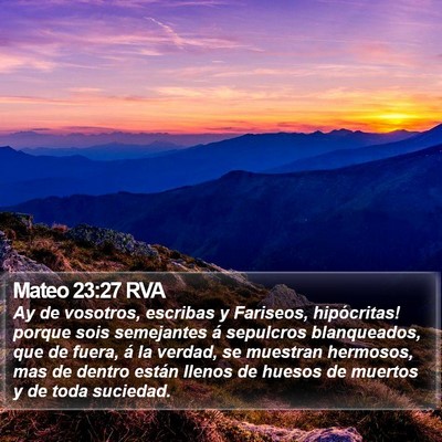 Mateo 23:27 RVA Bible Verse Image