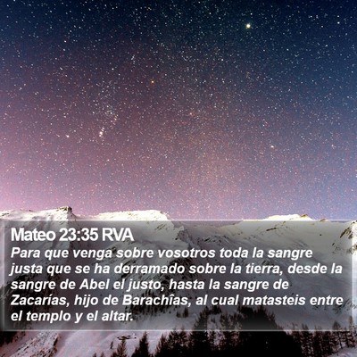 Mateo 23:35 RVA Bible Verse Image