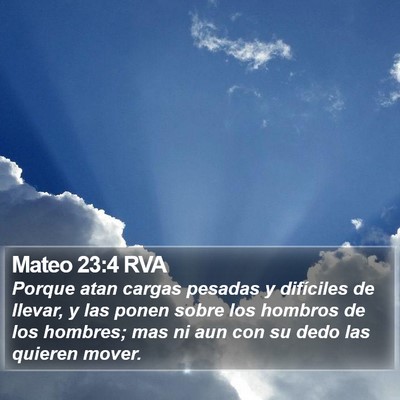 Mateo 23:4 RVA Bible Verse Image