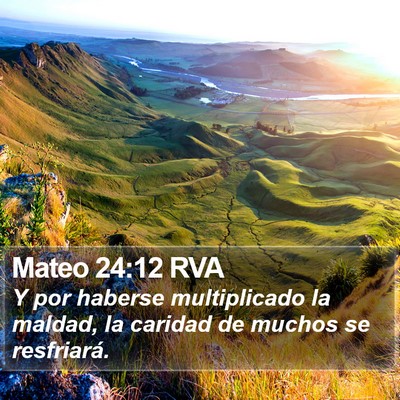 Mateo 24:12 RVA Bible Verse Image
