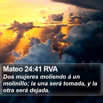 Mateo 24:41 RVA Bible Verse Image