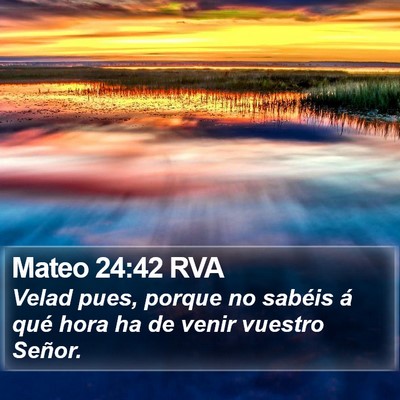 Mateo 24:42 RVA Bible Verse Image