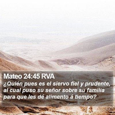 Mateo 24:45 RVA Bible Verse Image