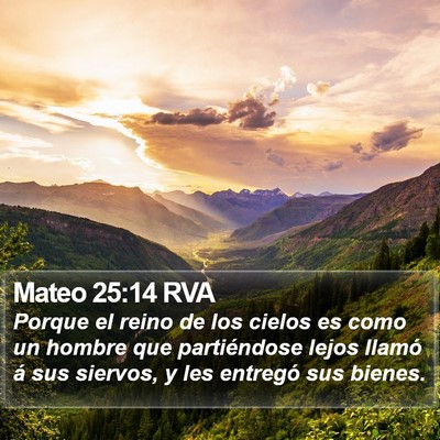 Mateo 25:14 RVA Bible Verse Image
