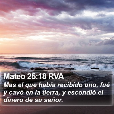 Mateo 25:18 RVA Bible Verse Image
