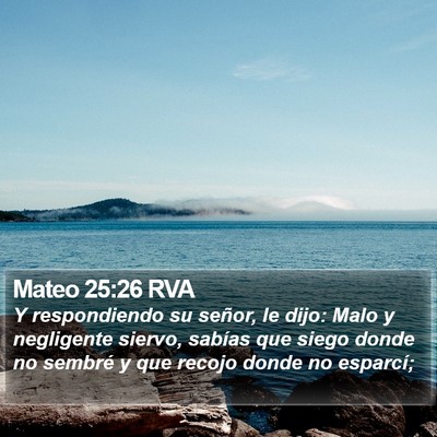 Mateo 25:26 RVA Bible Verse Image