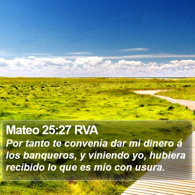 Mateo 25:27 RVA Bible Verse Image